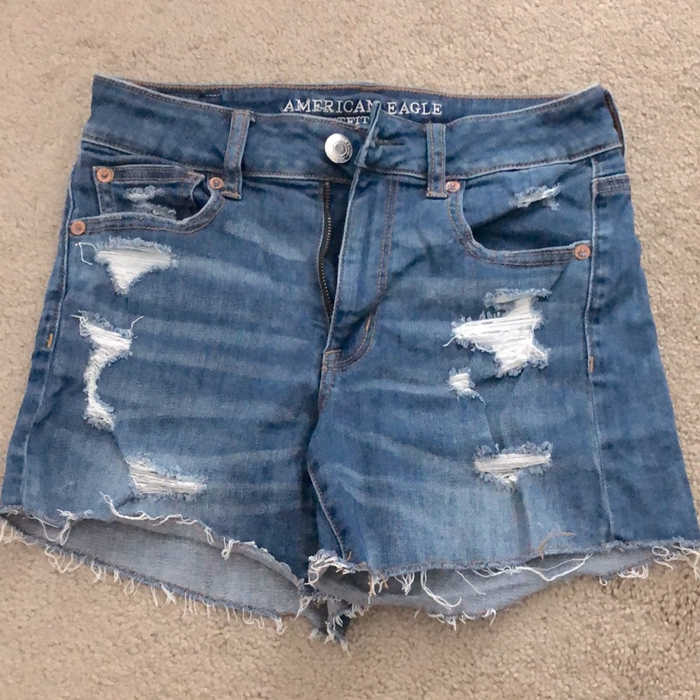 American Eagle distressed denim shorts